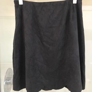 Faux suede dark grayish/black tight skirt